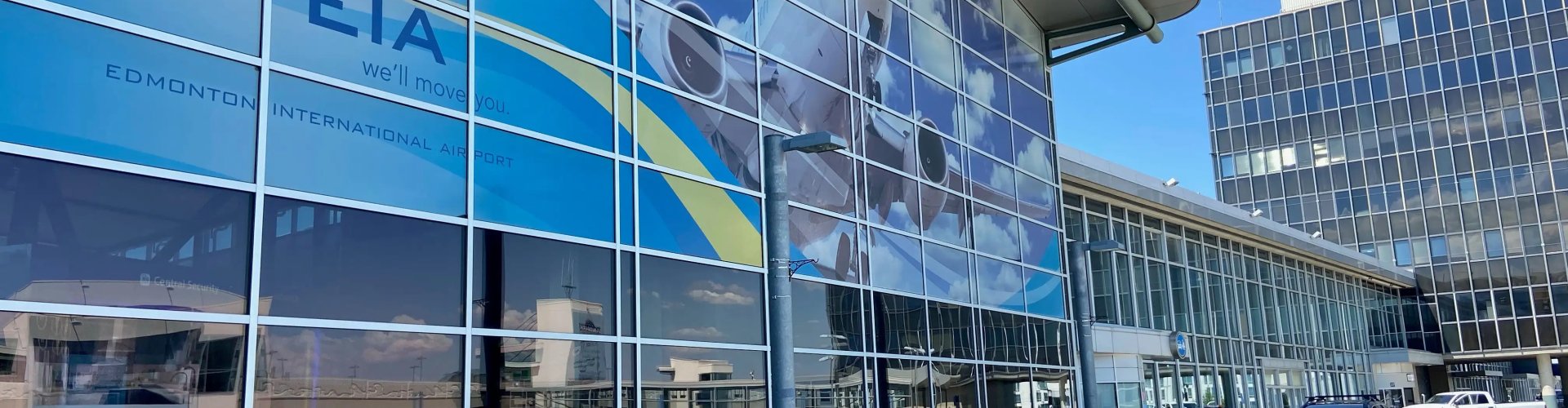 Sunset terminal shot at Edmonton Intl Airport