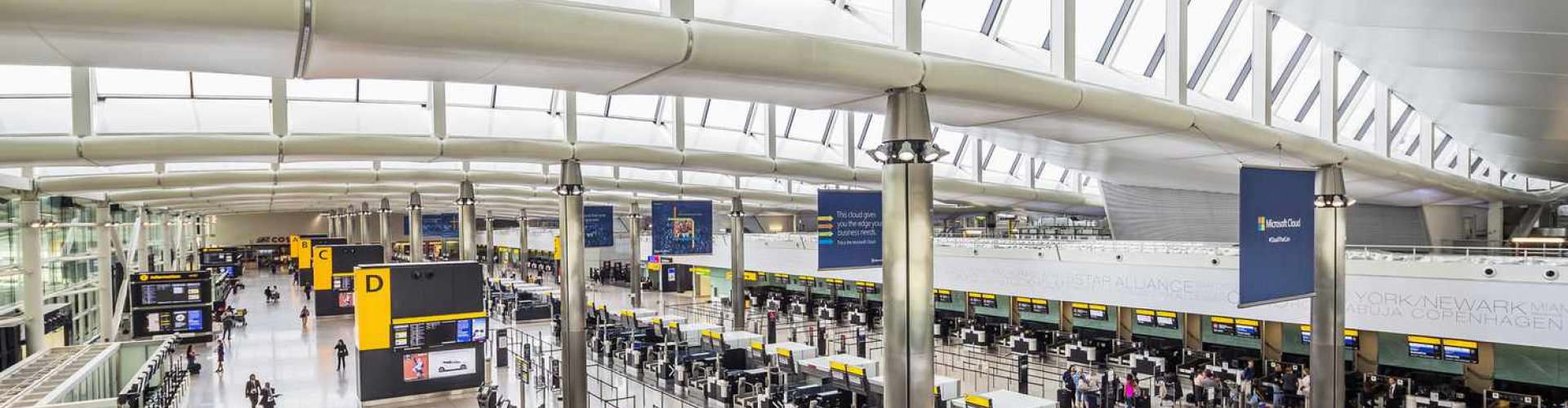 Family arrivals at Heathrow Airport, UK Airport