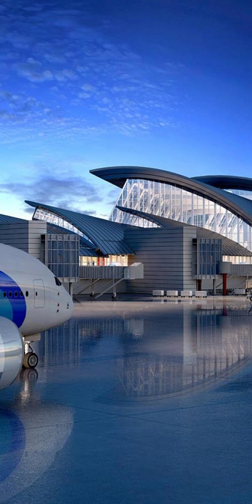 A calm family area inside Los Angeles Airport, CA, US Airport