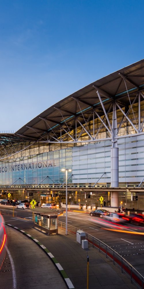 Mother and child resting in airport quiet room