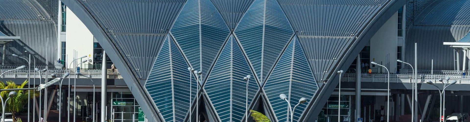 Sunset shot of Mauritius - Sir S Ramgoolam Airport terminal