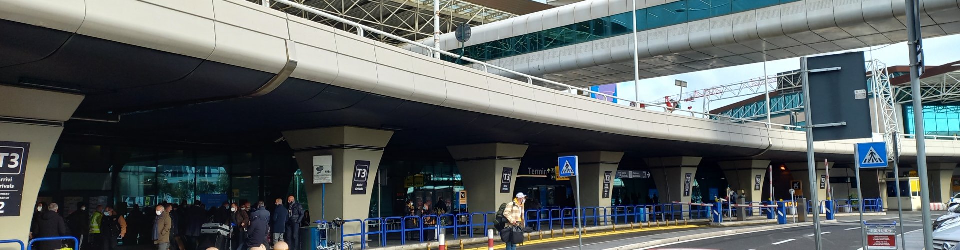 Sunset over Leonardo Da Vinci - Fiumicino Airport, IT Airport terminal