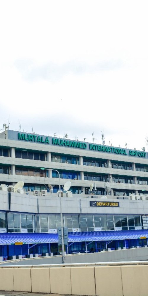 Mother and child resting at nursing suite in Murtala Muhammed Airport, NG Airport