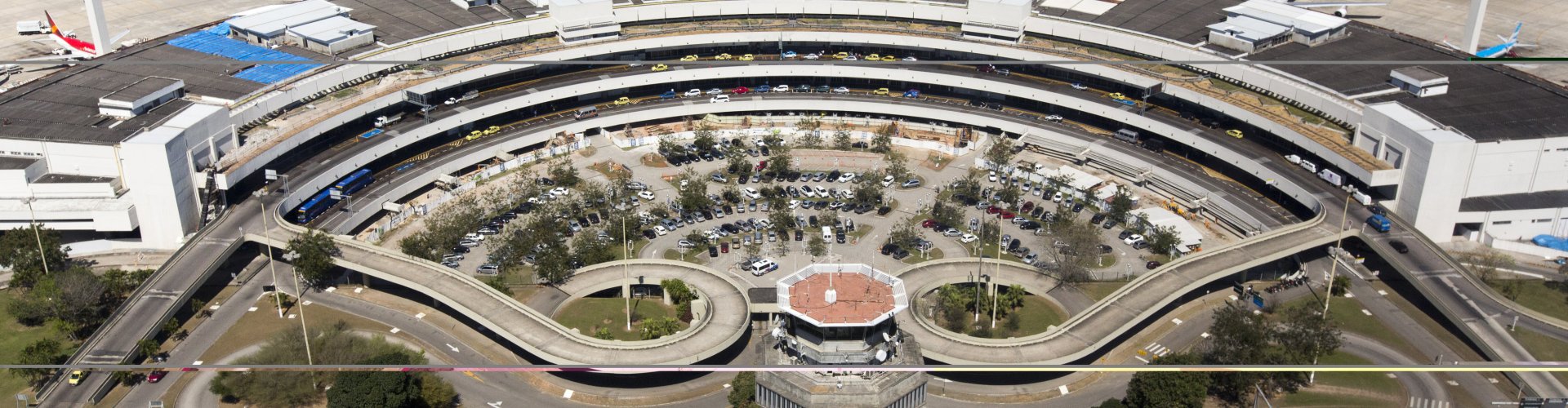 Sunset terminal shot at Rio de Janeiro Airport