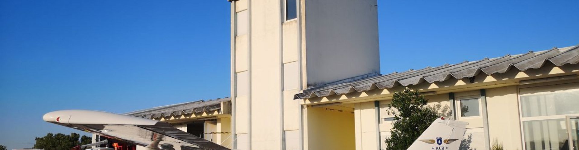 Sunset over Bragança Airport terminal