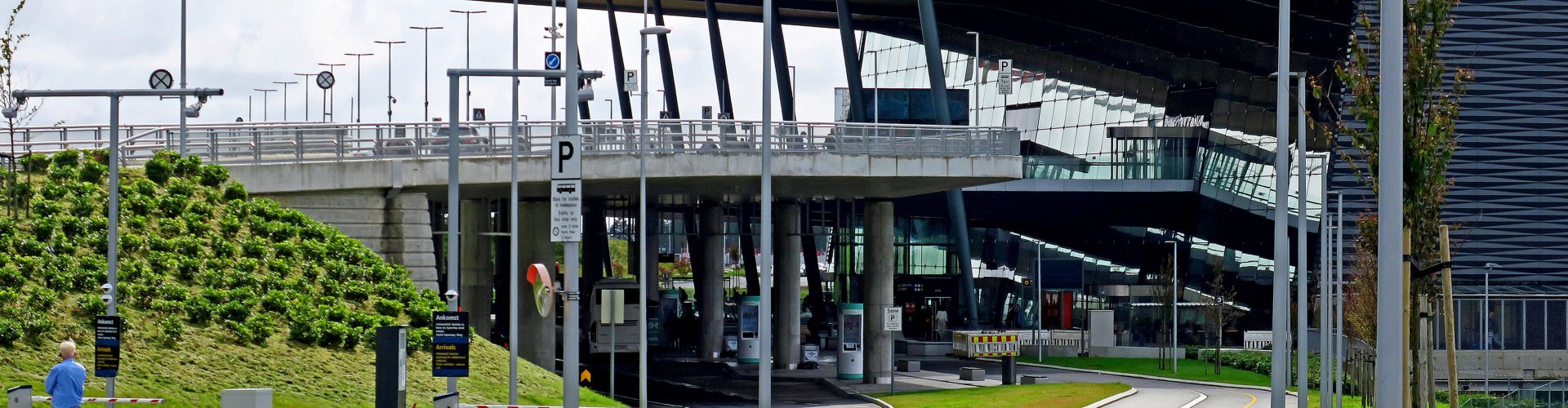 Sunset terminal shot at Bergen Airport Flesland
