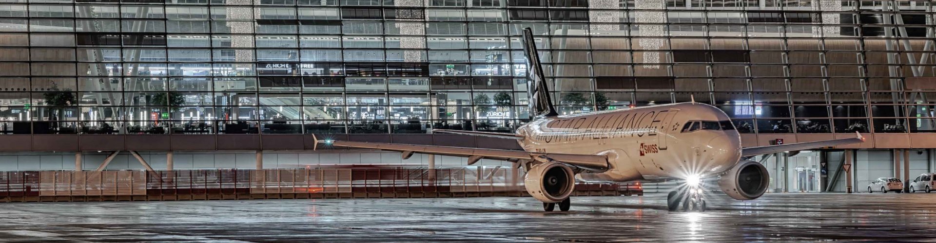 Sunset terminal shot at Zurich Airport