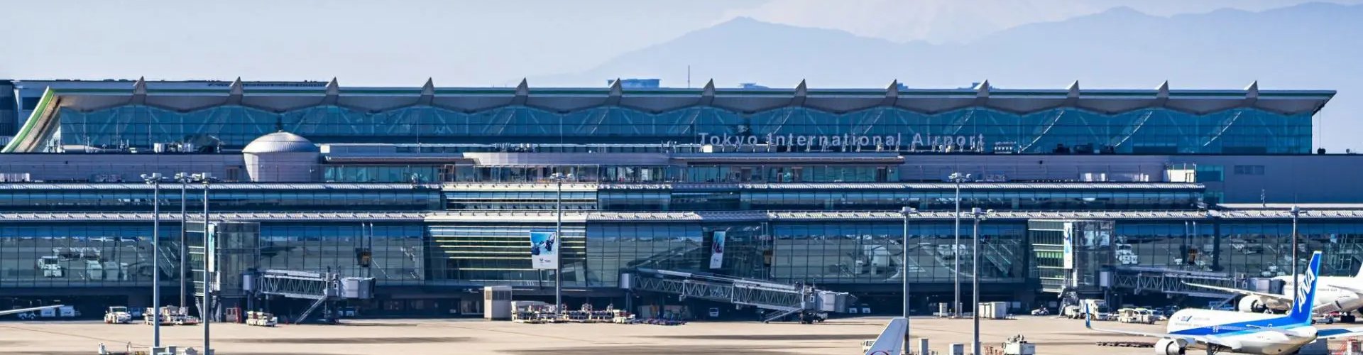 Sunset terminal shot of Tokyo Haneda Airport, JP Airport
