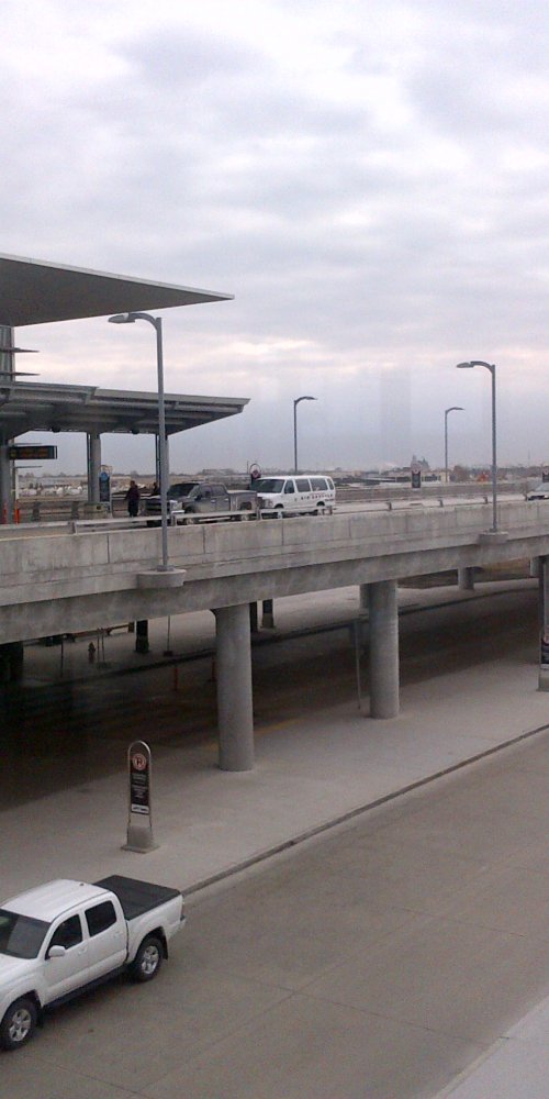 Child playing happily in Winnipeg airport play area