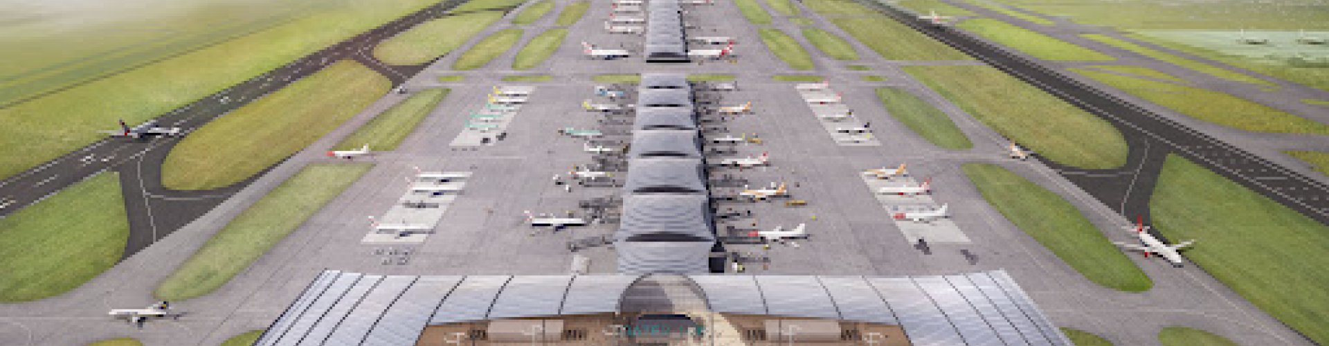 Family arrivals at Gatwick Airport, UK Airport