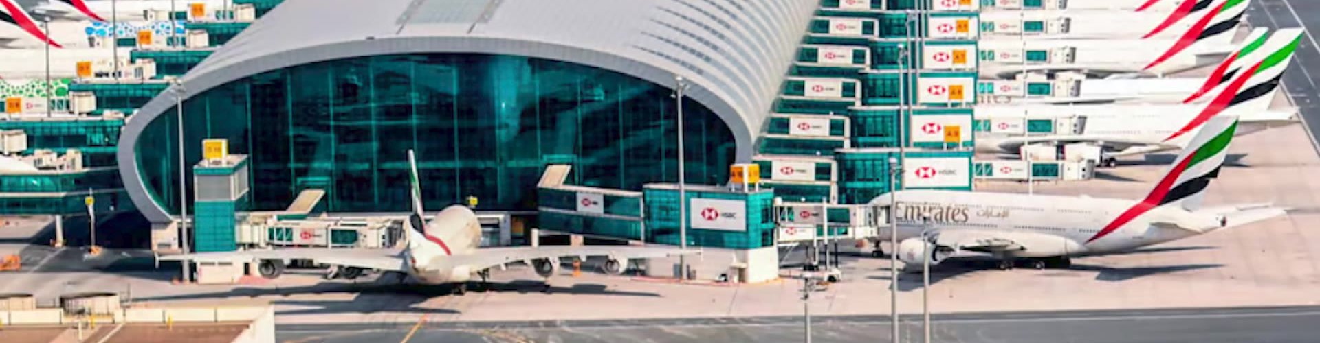 Sunset terminal shot at Dubai International Airport, AE Airport