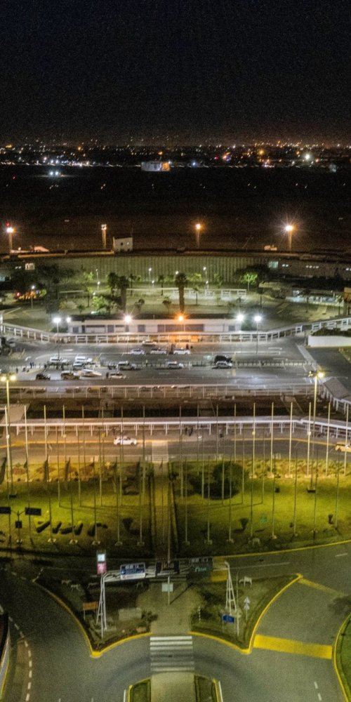 Parent and child enjoying stroller loan at Kisumu Intl Airport