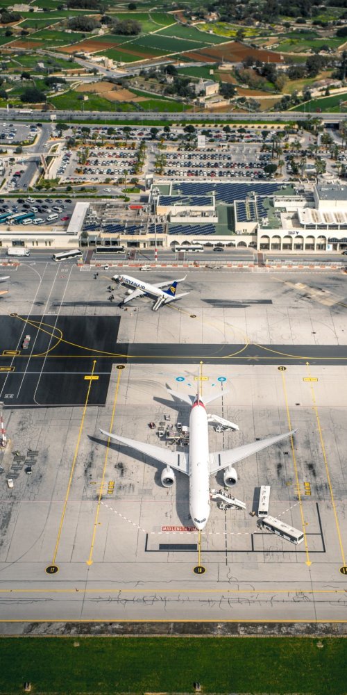 Child playing in Malta Intl Airport play area