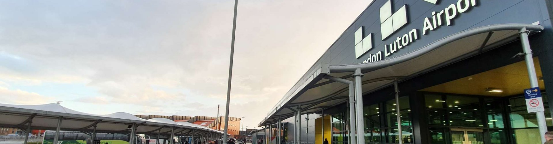 Family arrivals at Luton Airport, UK Airport