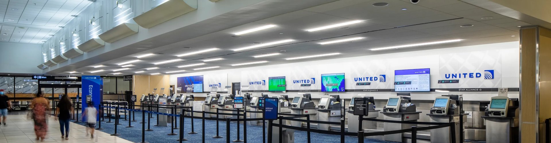 Sunset terminal shot at Tampa Intl Airport, FL, US Airport