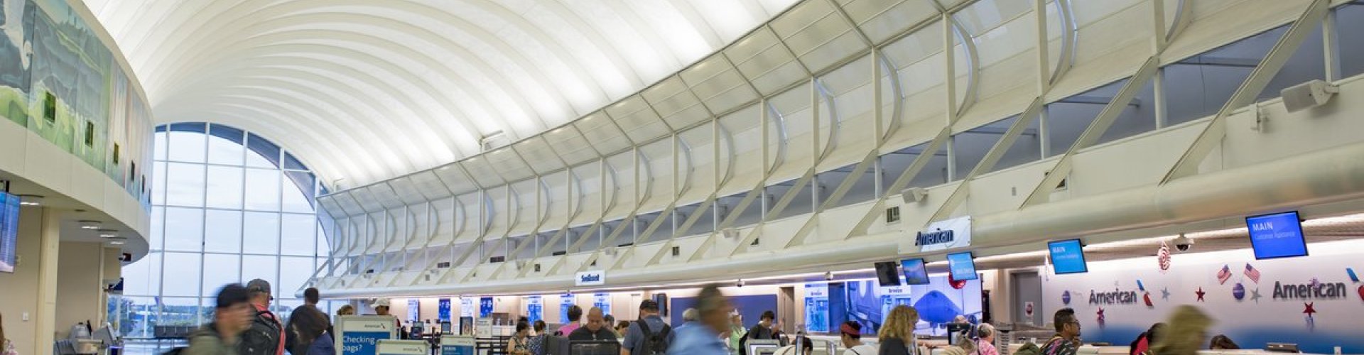 Family arrivals at Jacksonville Intl Airport, FL, US Airport